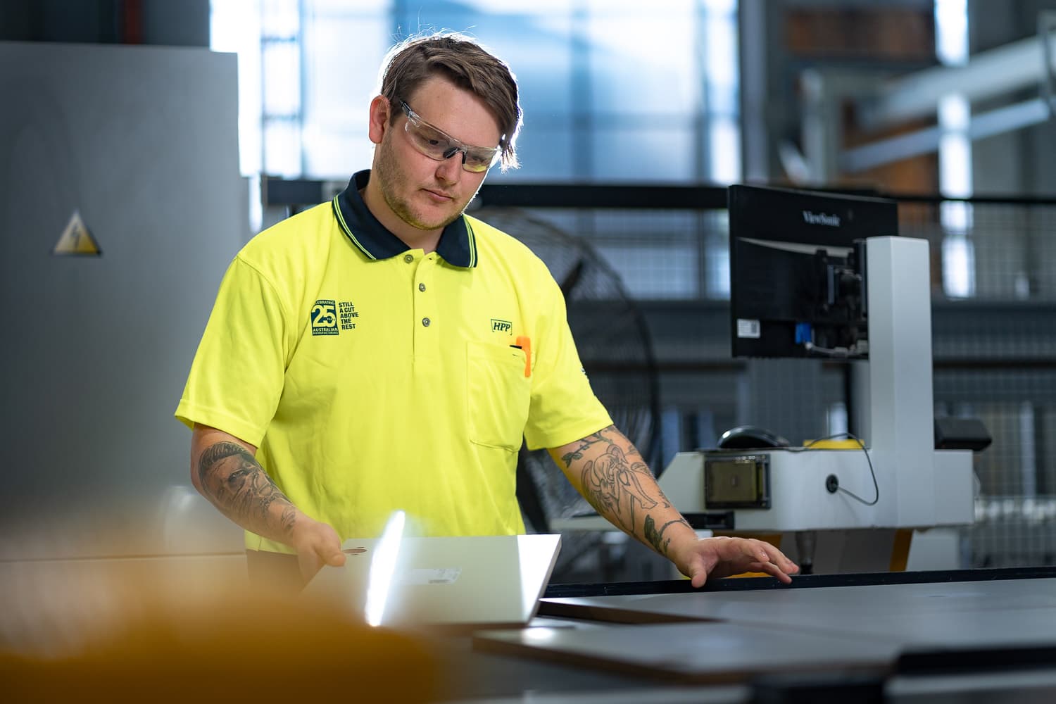HPP Team Member cutting material