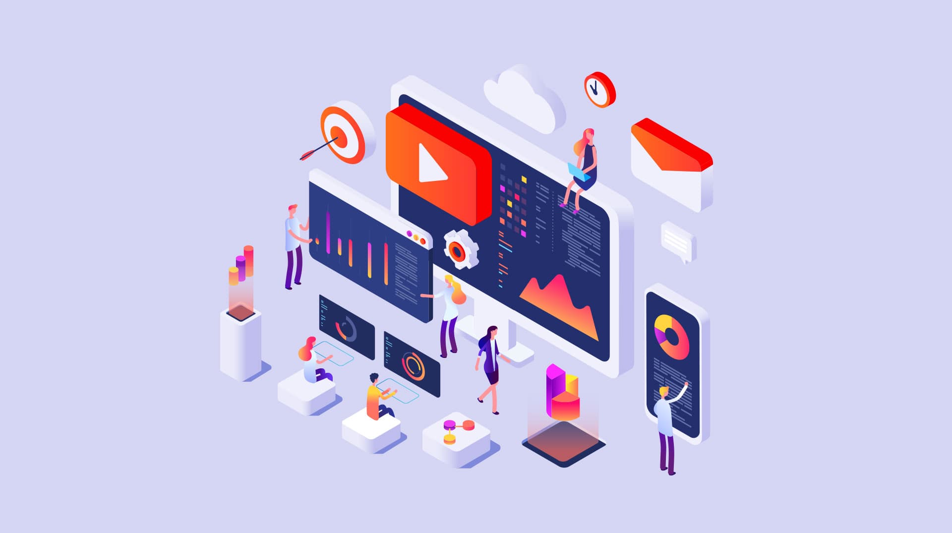 Illustration of a content marketing strategy