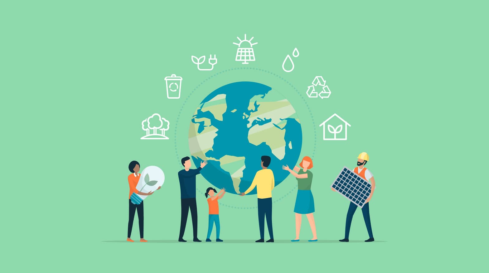 Illustration of an environmentally friendly brand