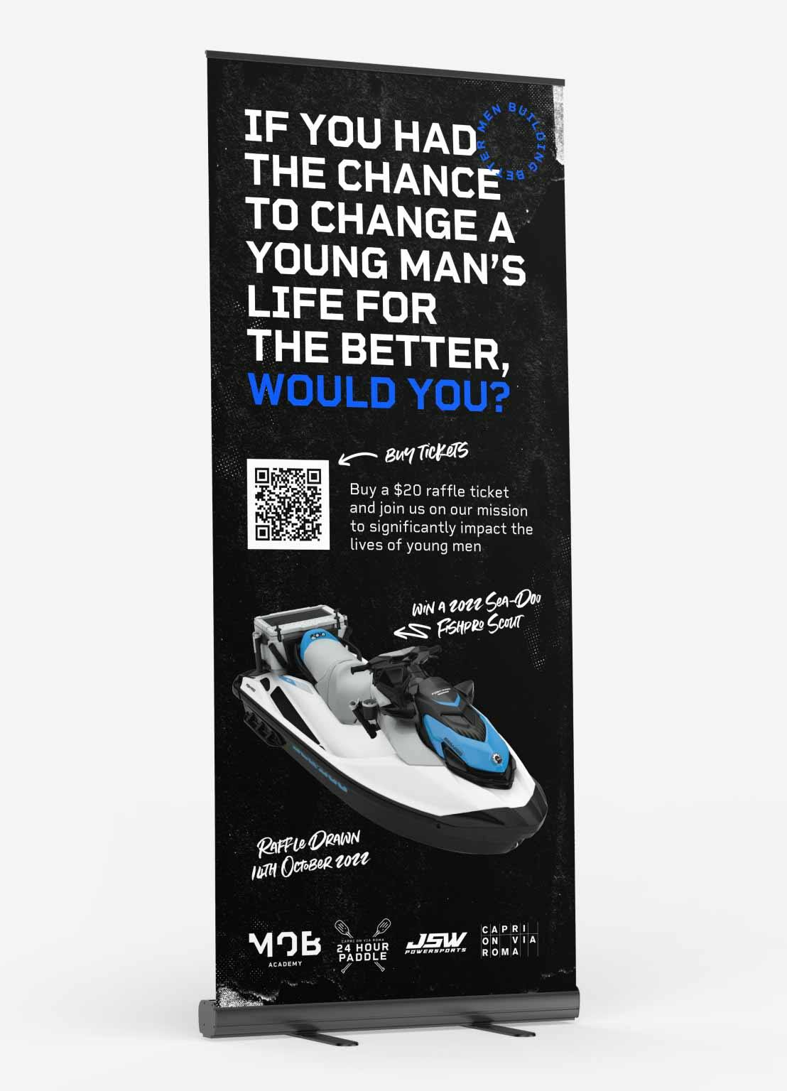 Men of Business Academy Capri Paddle pull up banner