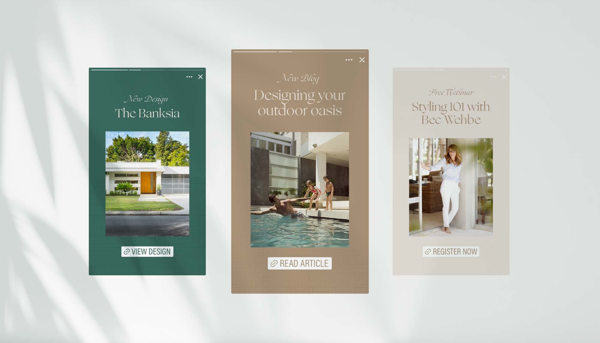 Wattle Court Homes social media example reel covers